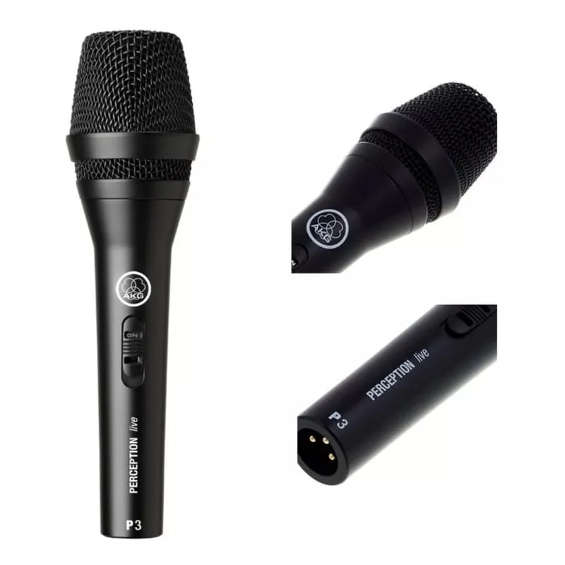 Akg Micrófono de Mano Dinamico Cardioide Xlr Negro
