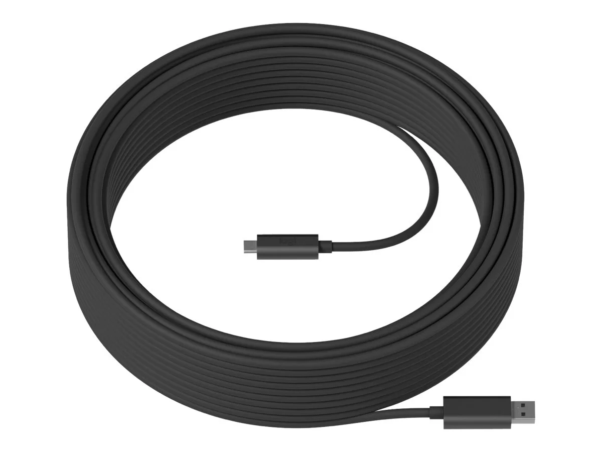 Logitech Strong - Cable USB - USB Tipo a (m) a 24 Pin USB-C (m) - USB 3.2 Gen 2 - 25 M