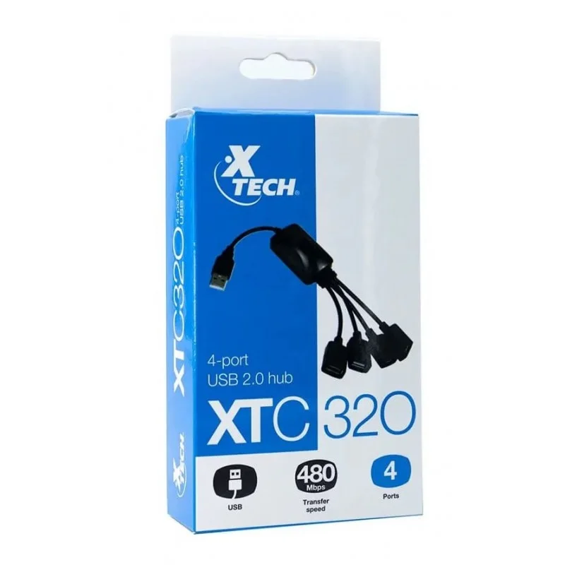 Xtech - USB Cable - 4 Pin USB Type a - To 4 USB Hub Adapt