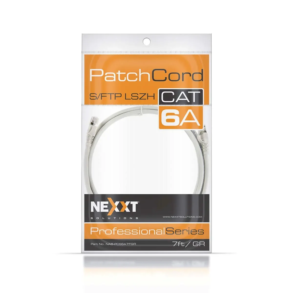 Nexxt - Cable de Interconexión - RJ-45 (m) a RJ-45 (m) - 2.1 M - Sftp - Cat 6A - Trenzado - Gris