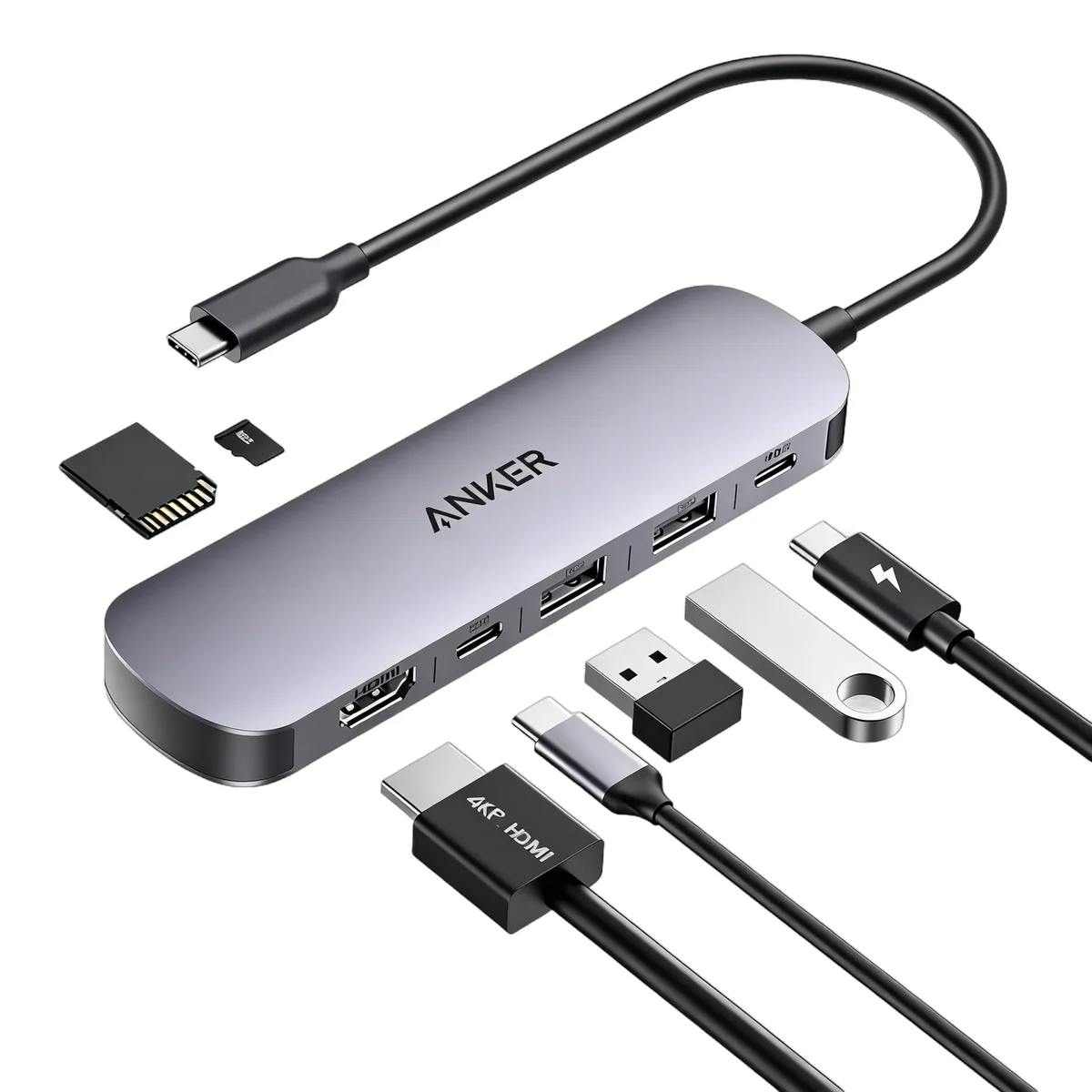 Anker - Hub. - Nano USB-C Hub (7-IN-1 4K Hdm