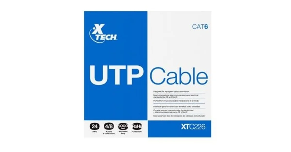 Xtech - Network Cable - Unshielded Twisted Pair (utp) - 305 M - Gray - CAT6 24 Awg XTC-226
