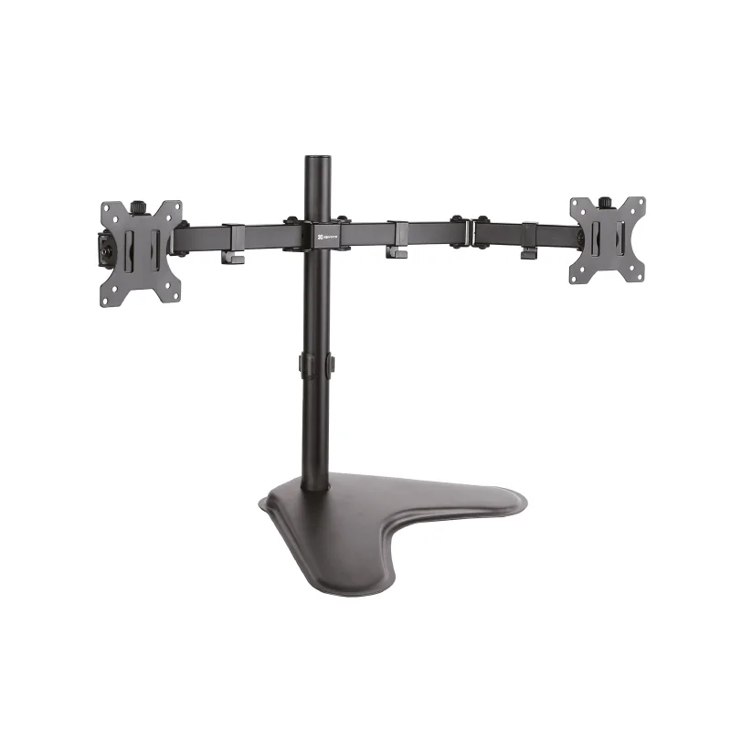 Klip Xtreme KPM-311 - Base - para 2 Pantallas LCD - Plástico, Acero de Alta Calidad - Negro