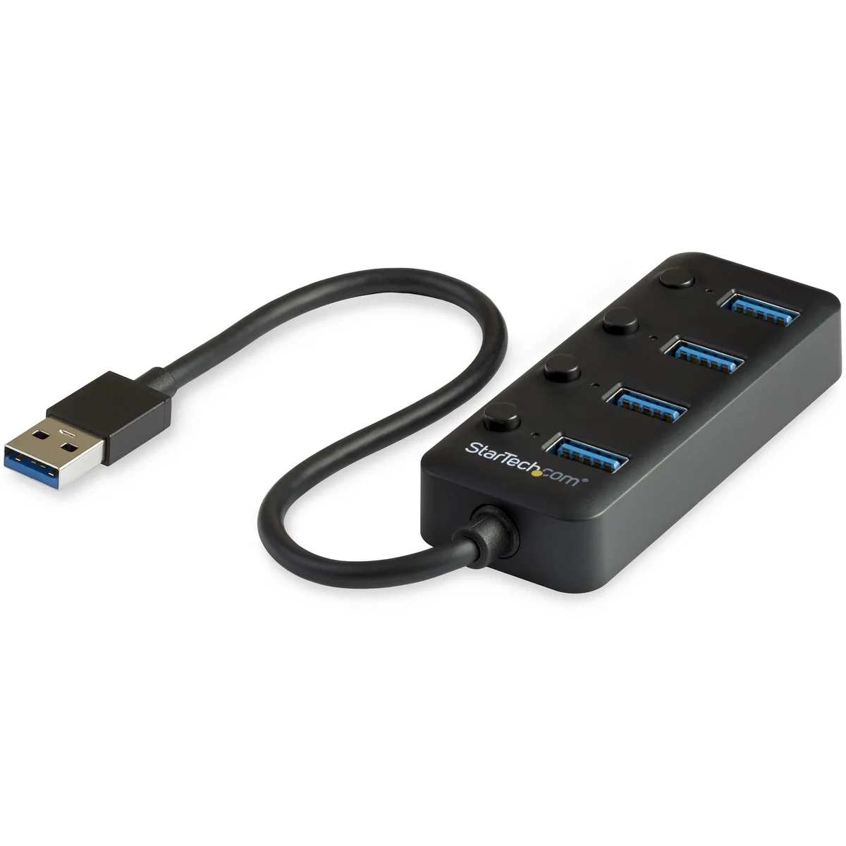 Startech.com Hub USB 3.0 de 4 Puertos - Ladrón USB de 4 Puertos USB-A con Interruptores Individuales de Encendido · Apagado - Hub