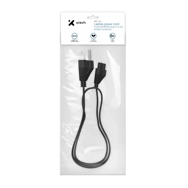 Xtech - Power Adapter Kit - 3-PIN Universal Cbl