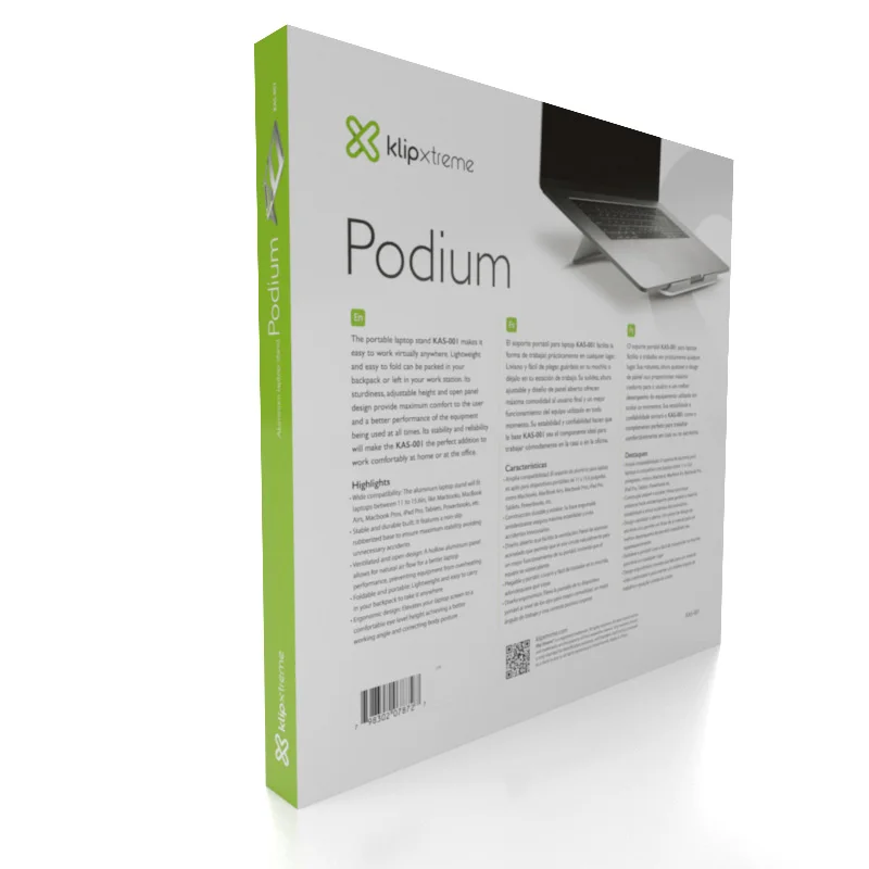 Klip Xtreme - Notebook Stand - Aluminum 15.6"