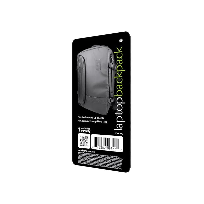 Klip Xtreme - Notebook Carrying Backpack - 15.6" - Polyester - Negro - Vacuum Pump