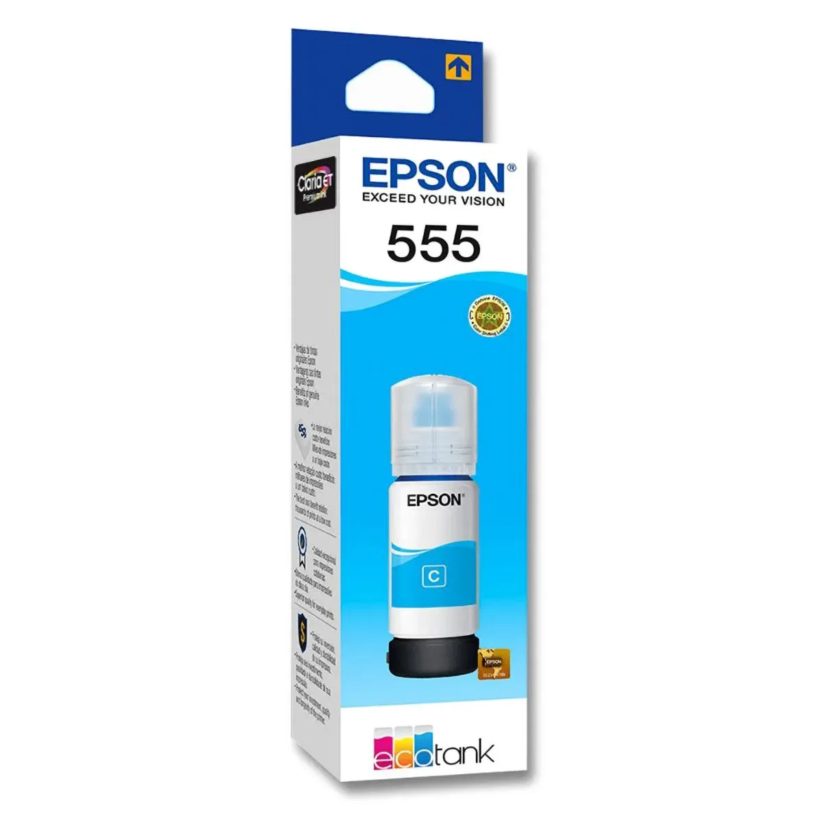 Epson T555 - Cián - Original - Recarga de Tinta - para Ecotank L8160, L8180