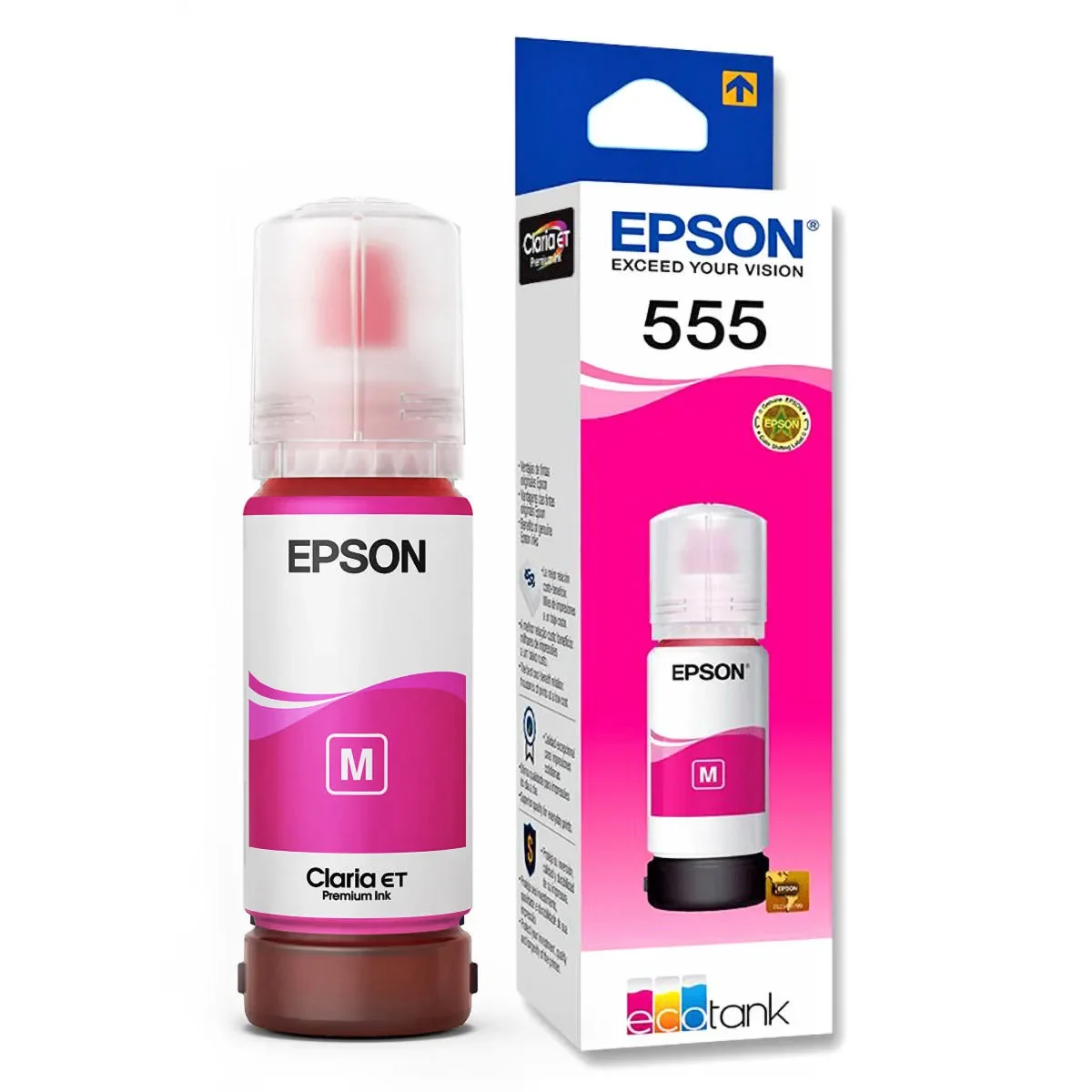 Epson T555 - Magenta - Original - Recarga de Tinta - para Ecotank L8160, L8180