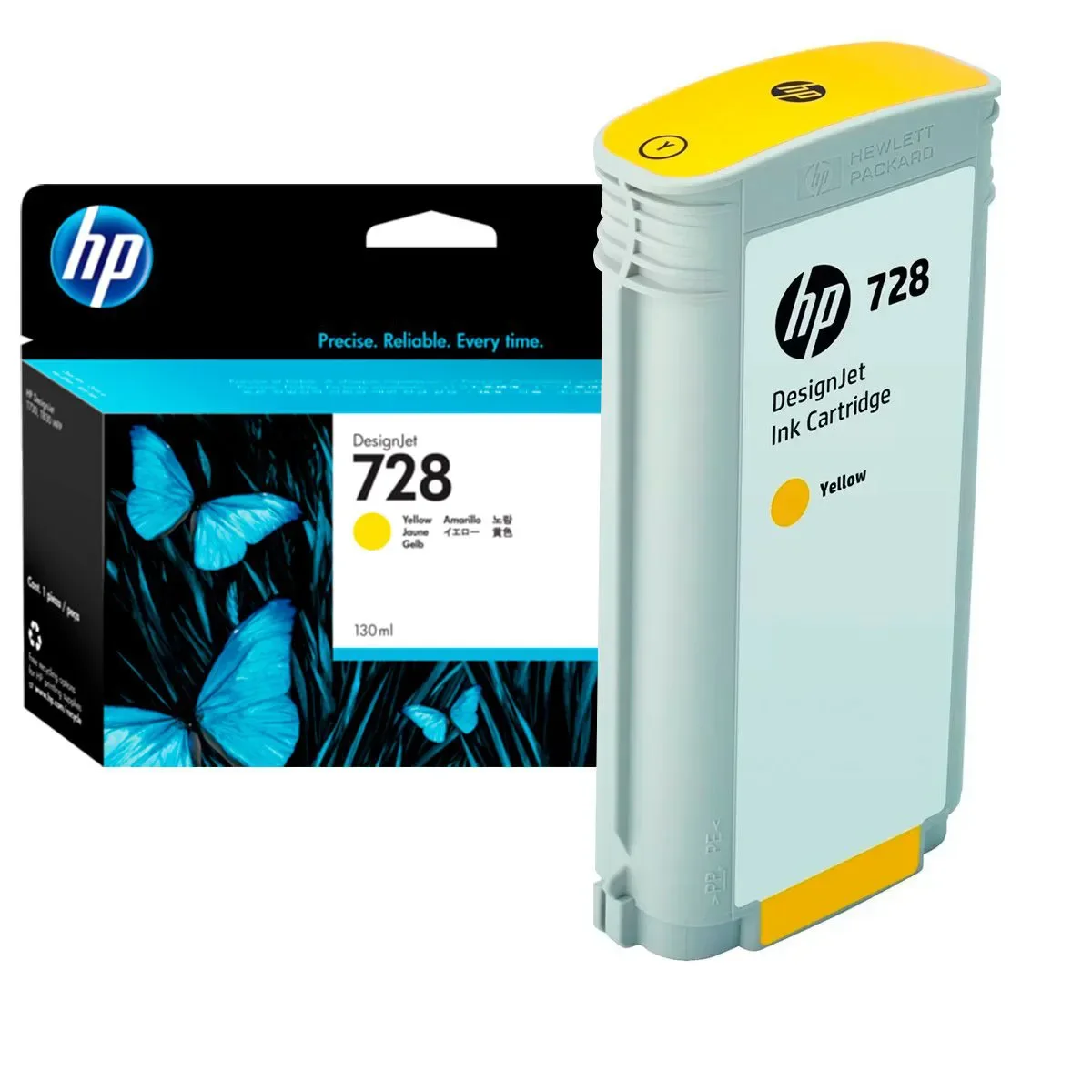 Hp 728 - 130 Ml - Amarillo - Original - Designjet - Cartucho de Tinta - para Designjet T730, T830