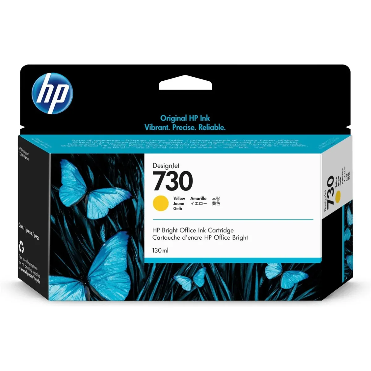 Hp 730 - 130 Ml - Amarillo - Original - Designjet - Cartucho de Tinta