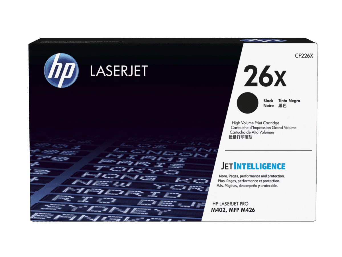 Hp 26x - Alto Rendimiento - Negro - Original - Laserjet - Cartucho de Tóner (CF226X)