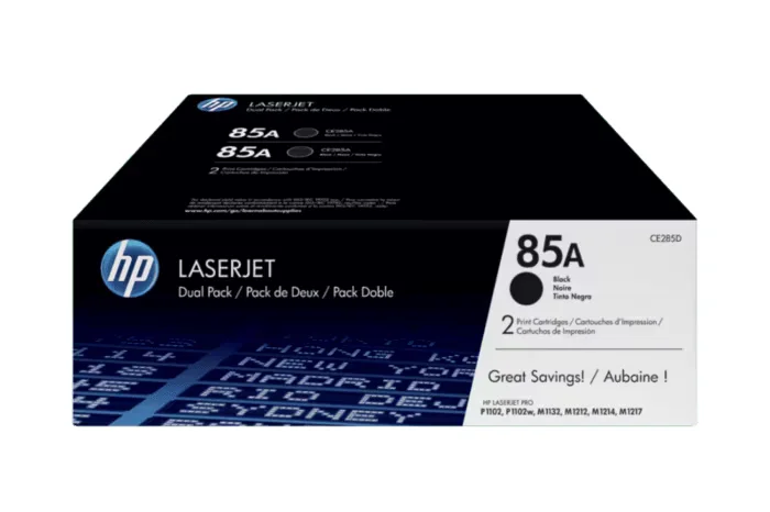 Hp 85A - Paquete de 2 - Negro - Original - Laserjet - Cartucho de Tóner (CE285AD)