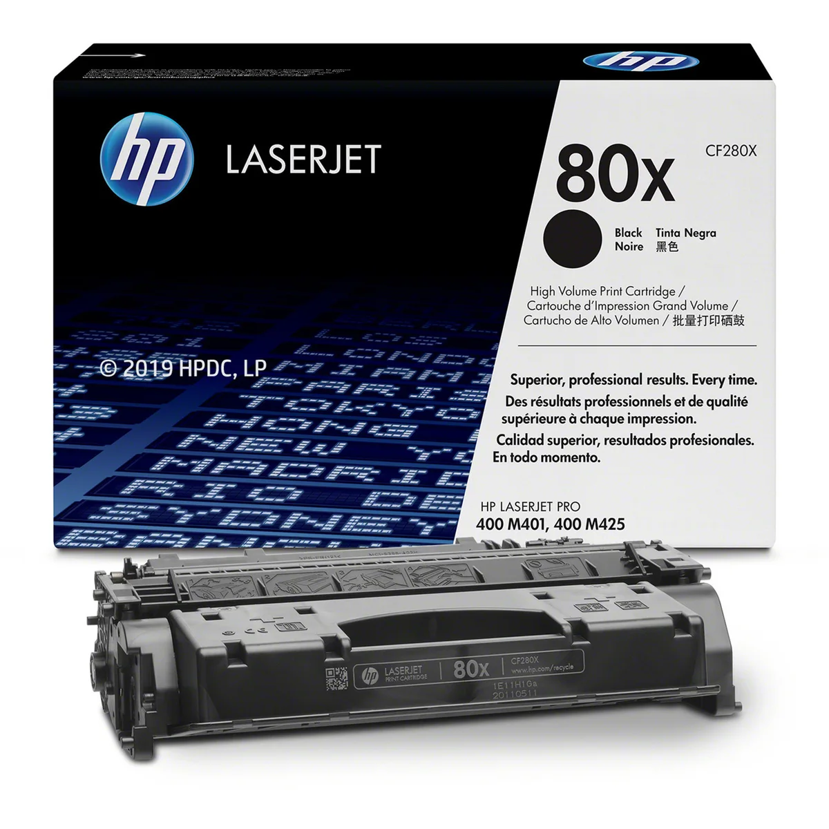 Hp 80x - Alto Rendimiento - Negro - Original - Laserjet - Cartucho de Tóner (CF280X)