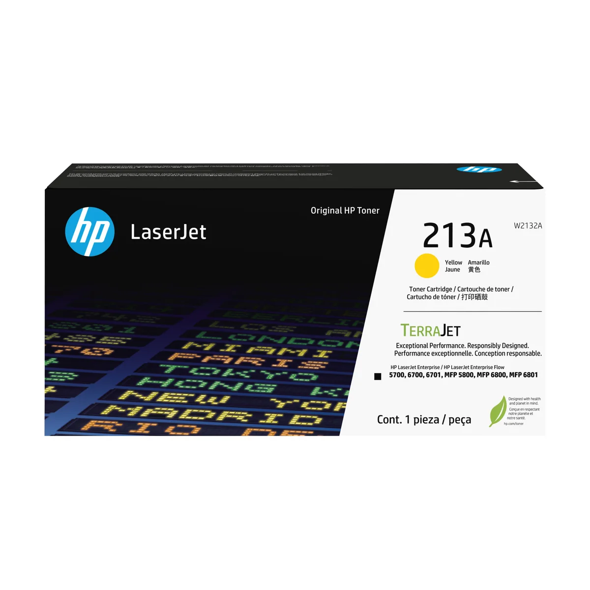 Hp 213A - Amarillo - Original - Laserjet - Cartucho de Tóner (W2132A)
