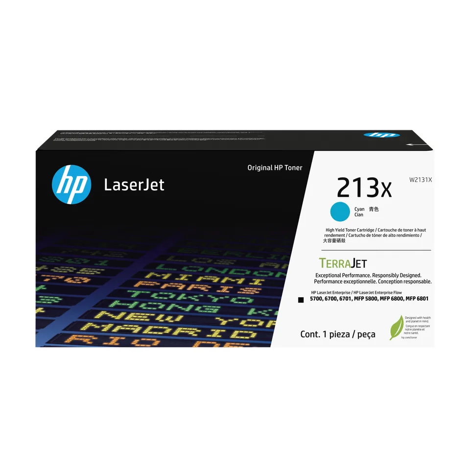 Hp 213x - Alto Rendimiento - Cián - Original - Laserjet - Cartucho de Tóner (W2131X)