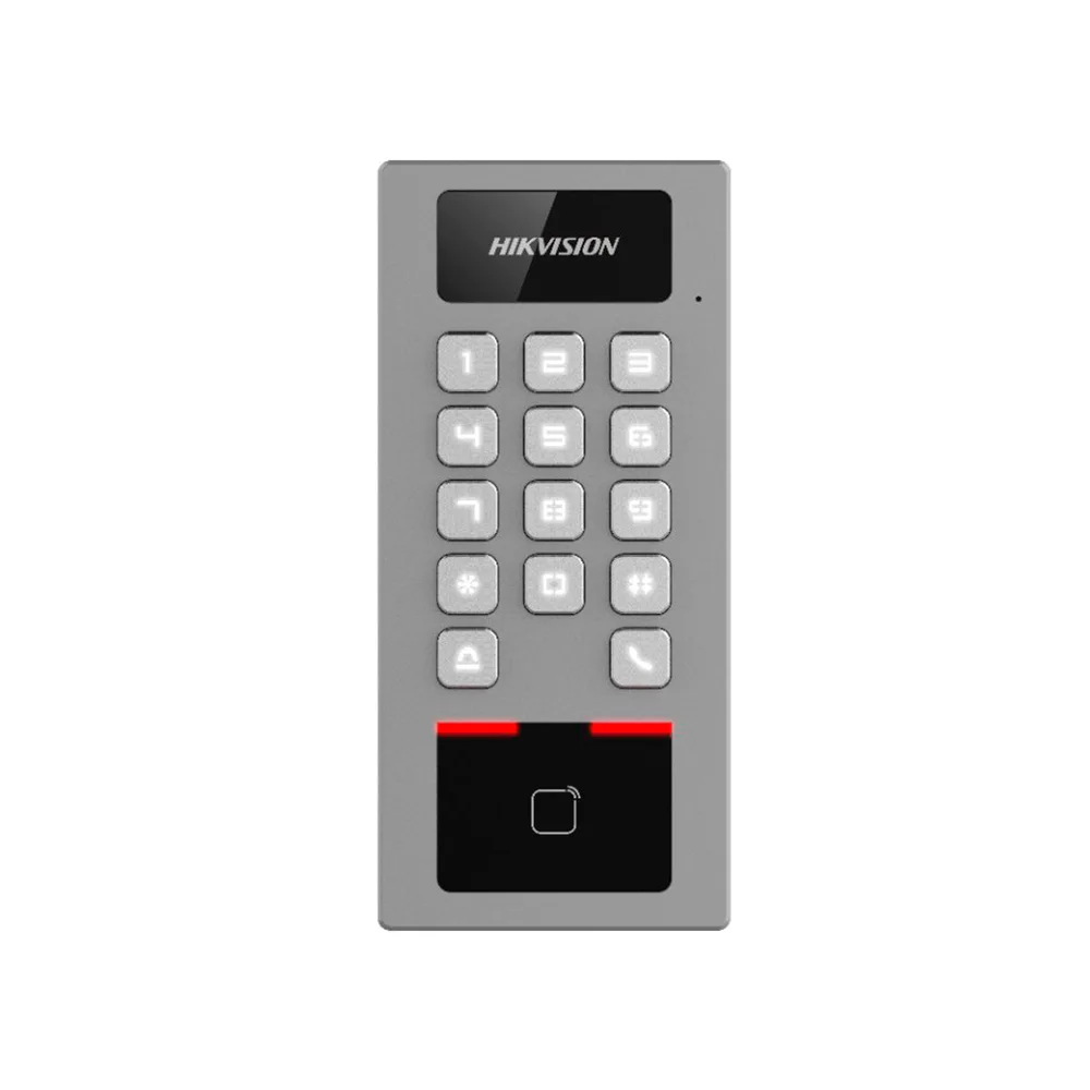 Hikvision DS-K1T502DBWX-C - Terminal de Control de Acceso con Teclado Numérico - Cableado, Inalámbrico