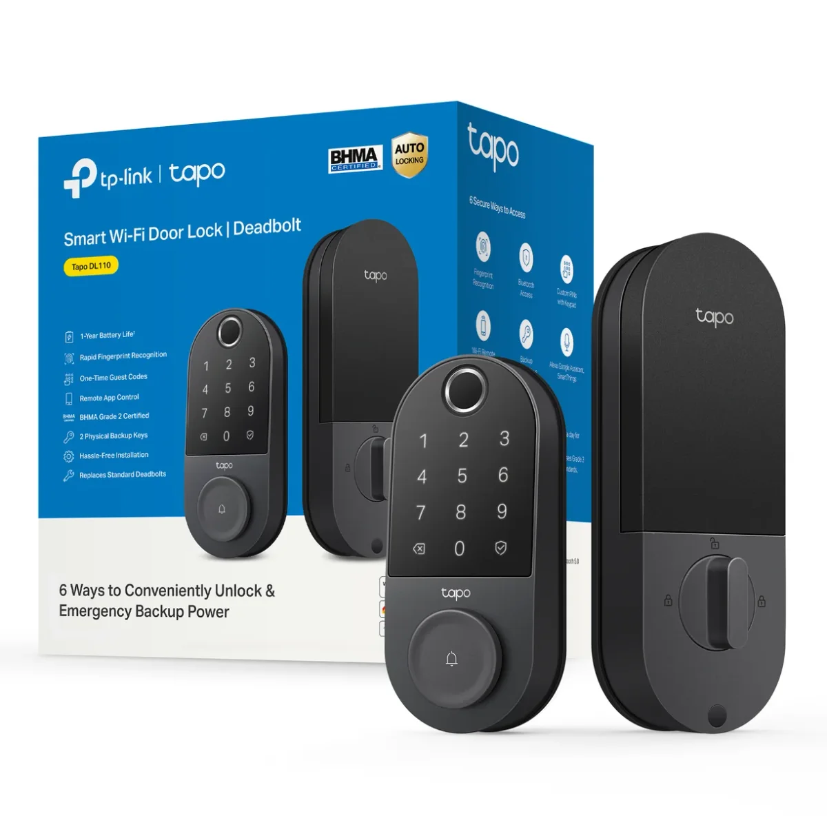Tp-link - Door Lock - Tapo DL110 Smart Wi-fi Door Lo