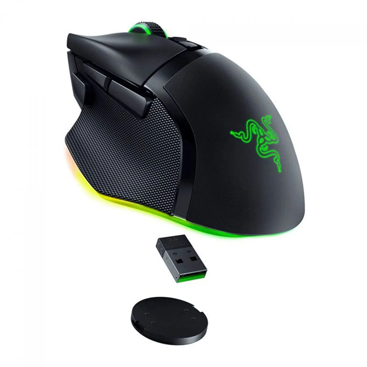 Razer Basilisk V3 Pro - Ratón - Ergonómico - Diestro - Óptico - 11 Botones - Cableado, Inalámbrico - Bluetooth 2.4 GHZ