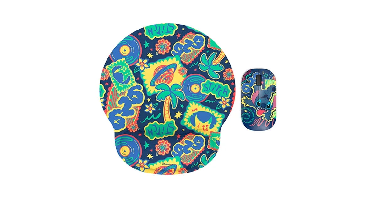 Xtech - XTM-DKT1ST - Mouse And Mouse Pad Kit - 2.4 GHZ - Wireless - Stitch KT1ST - Disney Stitch