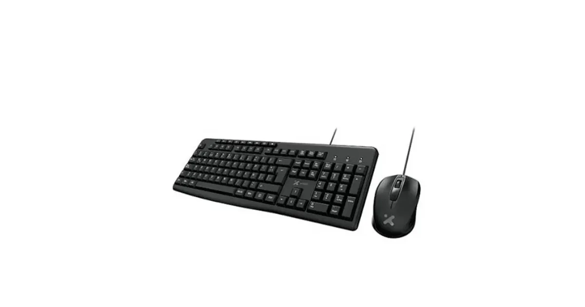 Xtech - Keyboard And Mouse Set - Wired - Spanish - USB - Negro - Multimedia XTK-302S