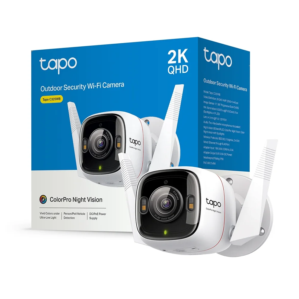 Tapo C325WB V1 - Cámara de Vigilancia de Red - Bala - para Exteriores - a Prueba de Polvo · de Inclemencias