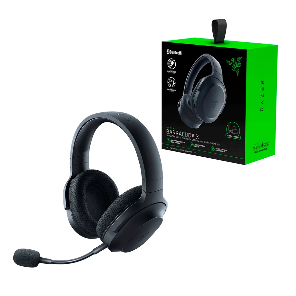 Razer Barracuda X - Auricular - Tamaño Completo - Bluetooth · Radiofrecuencia de 24 GHZ