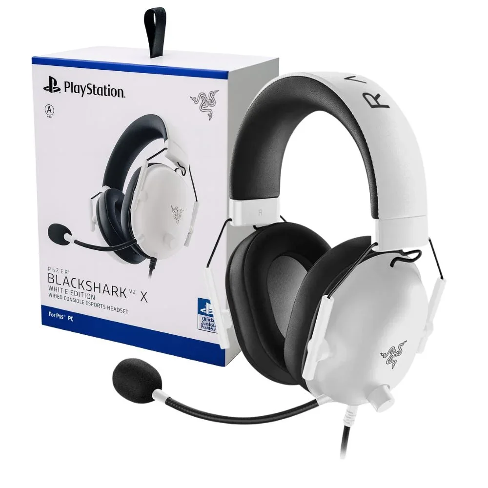Razer Blackshark - Auricular - para Consola de Juegos - Cableado - Blanco - V2 X For Playstatio