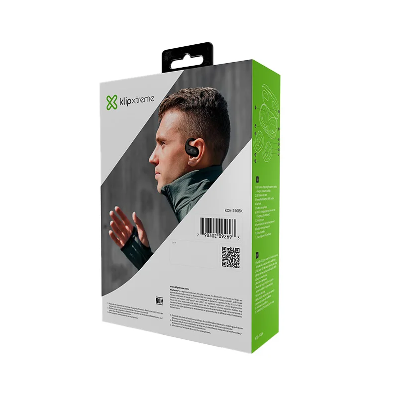 Klip Xtreme - True Wireless Earphones - para Phone · para Cellular Phone · para Tablet - Wireless - Open Ear