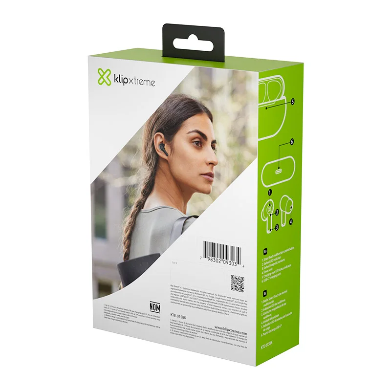 Klip Xtreme - True Wireless Earphones - para Phone · para Portable Electronics · para Tablet - Wireless
