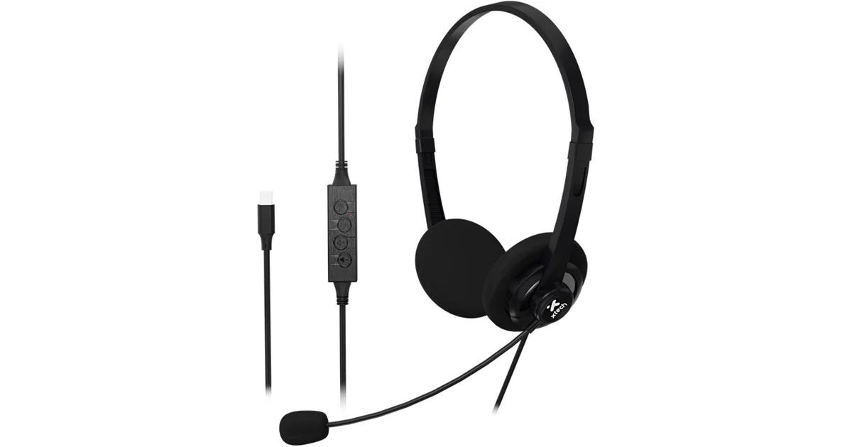 Xtech - XTH-245 - Headphones With Microphone - para Conference · para Computer - Wired - Enc -in Line Control