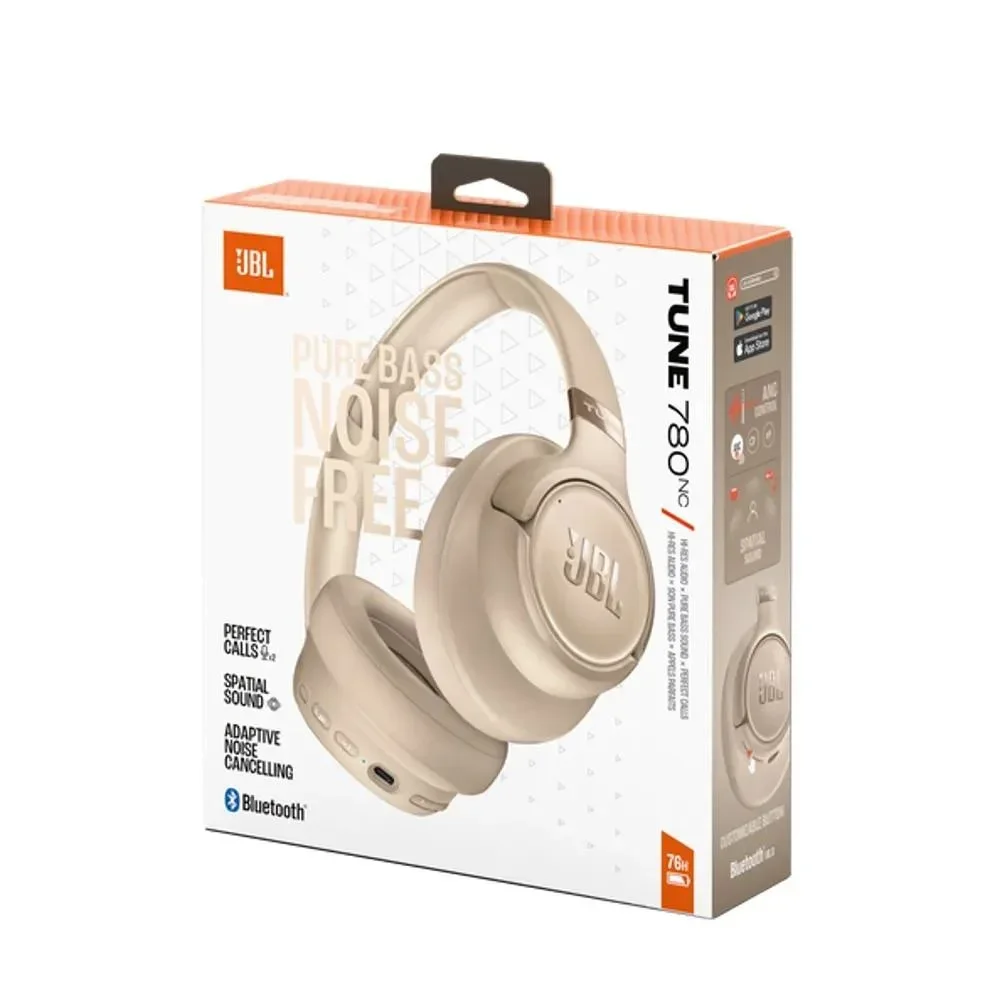 Jbl Tune - 780 Nc - Headphones - Headband - Moccha-sonido Jbl Pure Bass de Alta- Resolución con Tecnología Spatial Sound- Cancelación de Ruido Adaptativa con Smart
