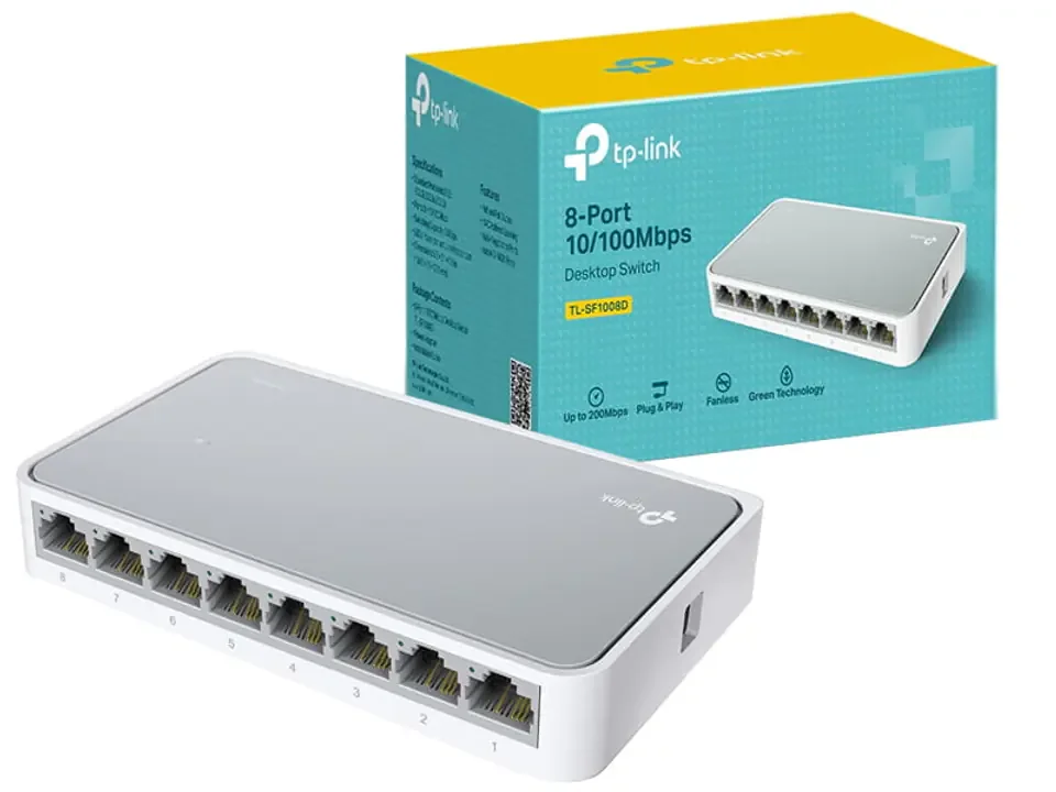 Tp-link TL-SF1008D 8-PORT 10 · 100MBPS Desktop Switch - Conmutador - 8 X 10 · 100 - Sobremesa