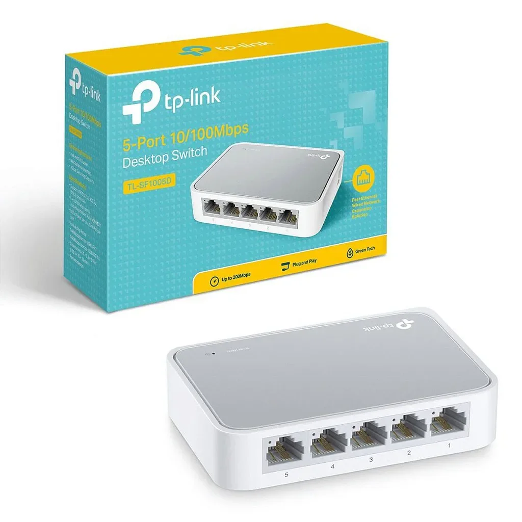 Tp-link TL-SF1005D 5-PORT 10 · 100MBPS Desktop Switch - Conmutador - 5 X 10 · 100 - Sobremesa