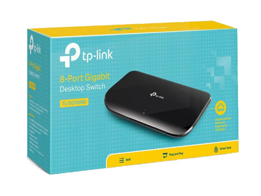 Tp-link TL-SG1008D 8-PORT Gigabit Desktop Switch - Conmutador - 8 X 10 · 100 · 1000 - Sobremesa