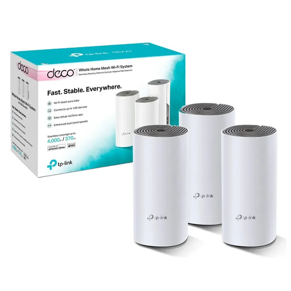 Tp-link Deco E4 - Sistema Wi-fi - 3 Enrutadores) - Malla - Wi-fi 5 - Doble Banda (paquete de 3