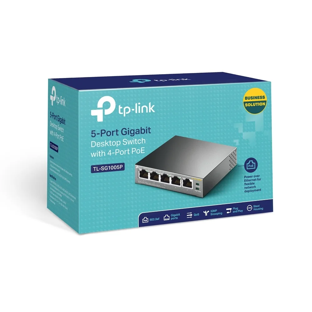 Tp-link TL-SG1005P - Conmutador - sin Gestionar - 4 X 10 · 100 · 1000 POE + 1 X 10 · 100 · 1000 - Sobremesa