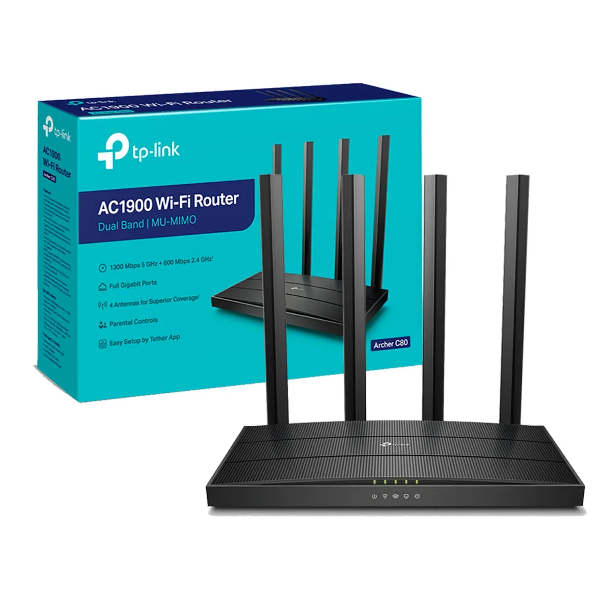 Tp-link Archer C80 V1 - Enrutador Inalámbrico Conmutador de 4 Puertos - 1GBE - Wi-fi 5 - Doble Banda