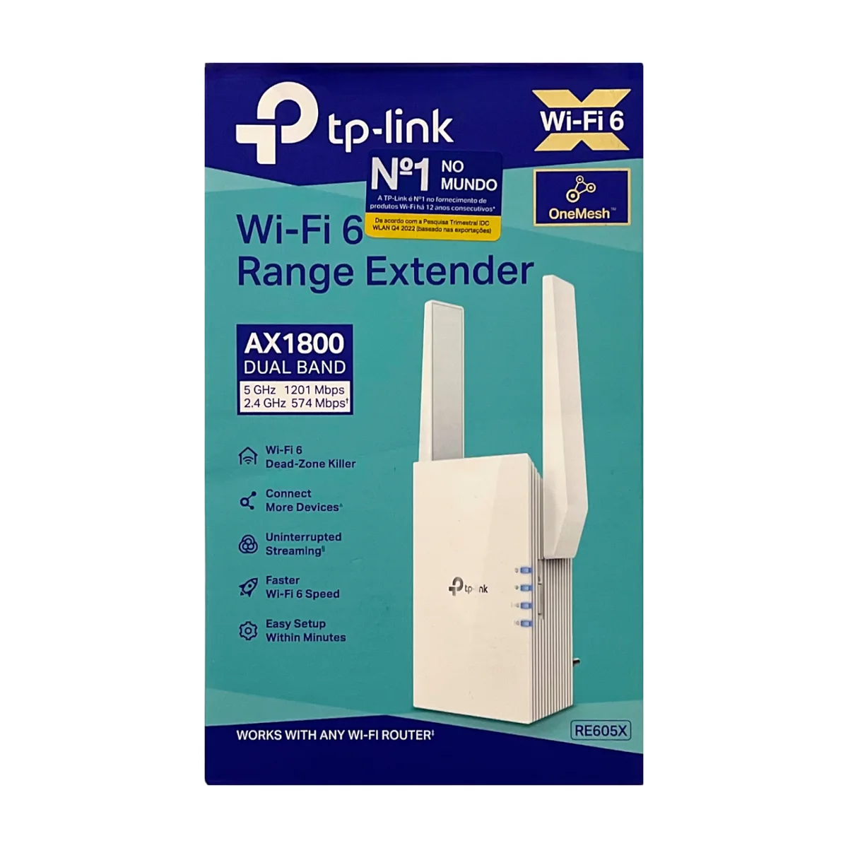 Tp-link RE605X - Extensor de Rango Wi-fi - 1GBE - Wi-fi 6 - 2.4 GHZ 5 GHZ - en Pared