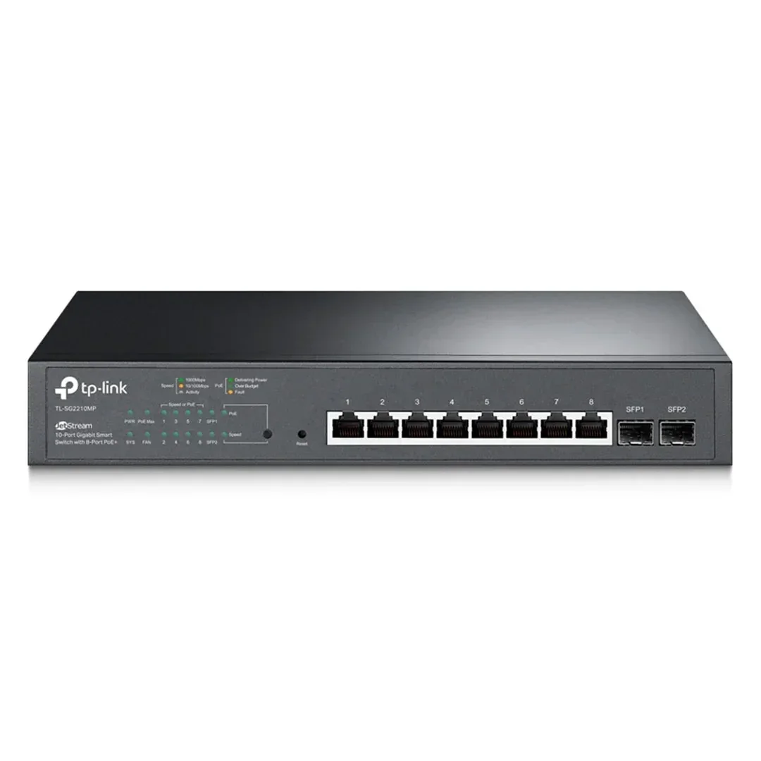 Tp-link Jetstream TL-SG2210MP - Conmutador - Inteligente - 8 X 10 · 100 · 1000 (poe+) + 2 X Sfp - Montaje en Rack