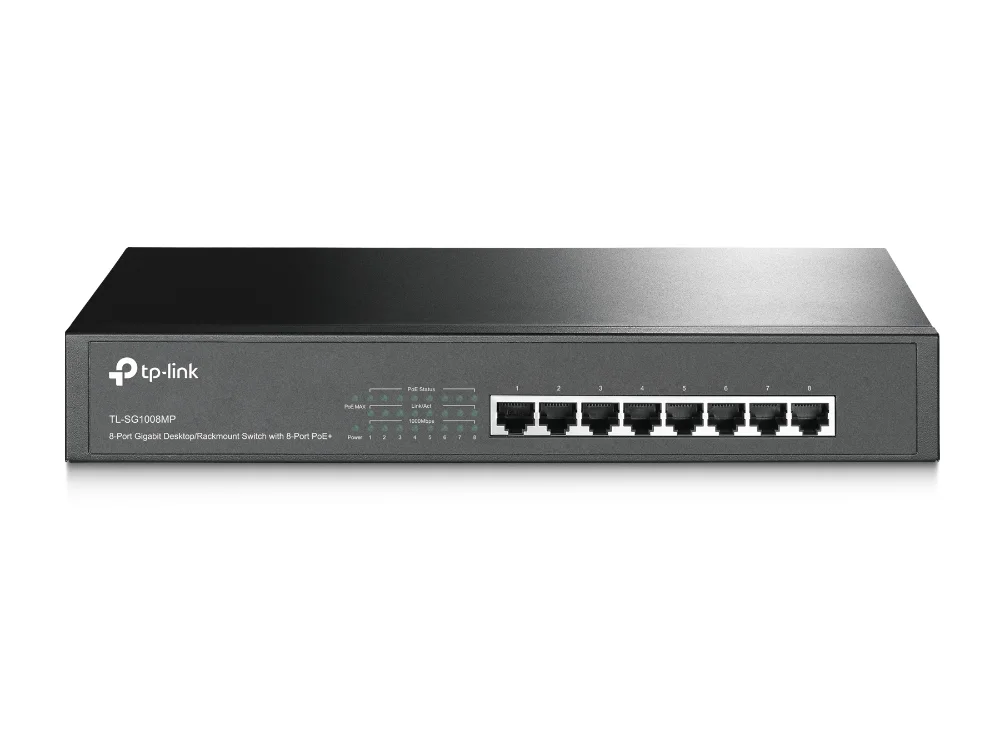 Tp-link TL-SG1008MP - Conmutador - sin Gestionar - 8 X 10 · 100 · 1000 (poe+) - Sobremesa, Montaje en Rack