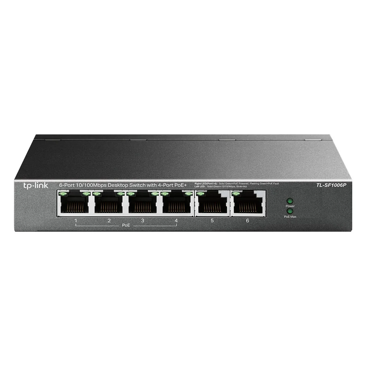 Tp-link TL-SF1006P - V1 - Conmutador - sin Gestionar - 6 X 10 · 100 4 Poe+) - Sobremesa, Montaje en Pared