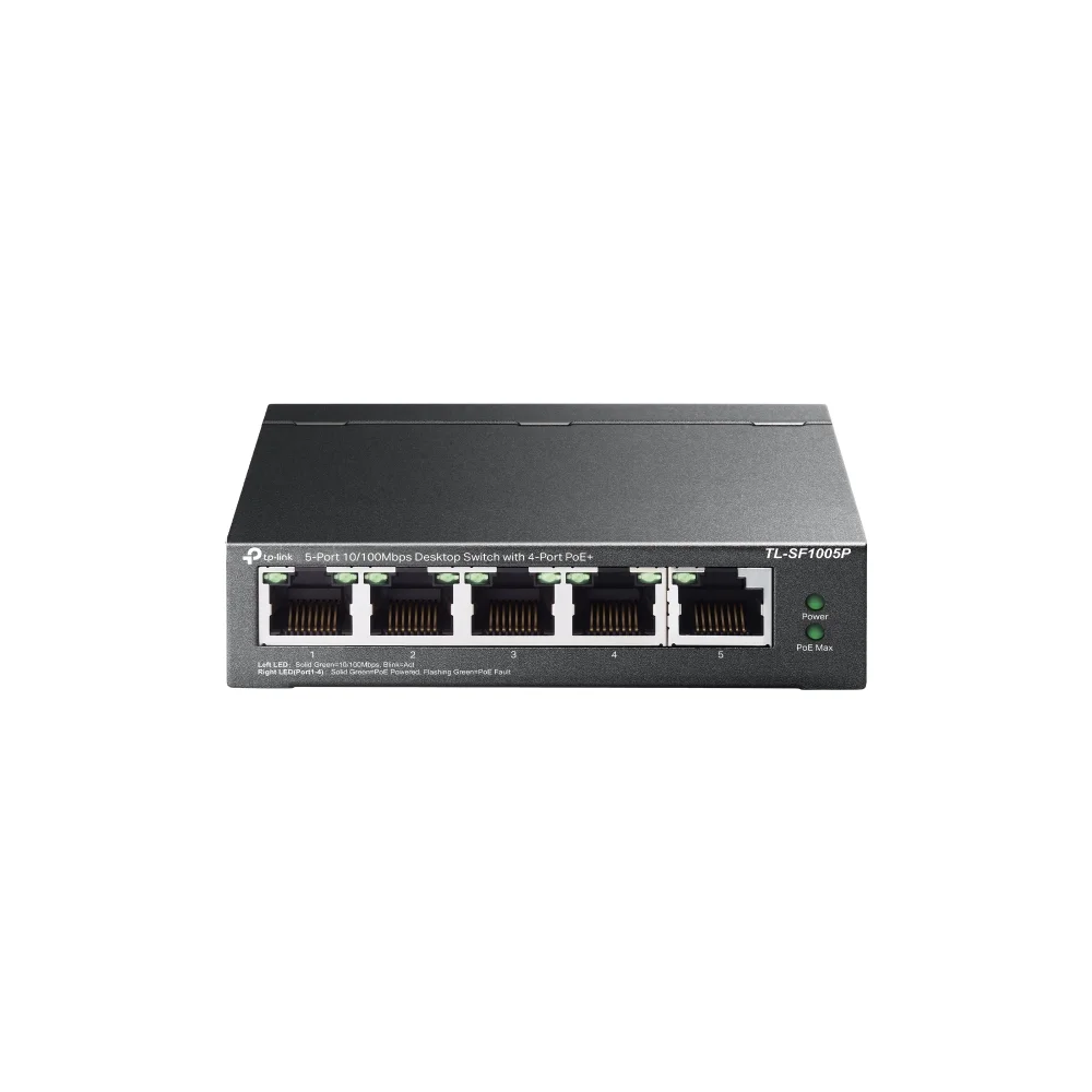 Tp-link TL-SF1005P - Conmutador - sin Gestionar - 5 X 10 · 100 4 POE - Sobremesa - POE 58 W