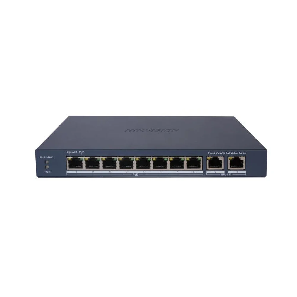 Hikvision - Switch - 8 Port Fast Ethernet Smart POE
