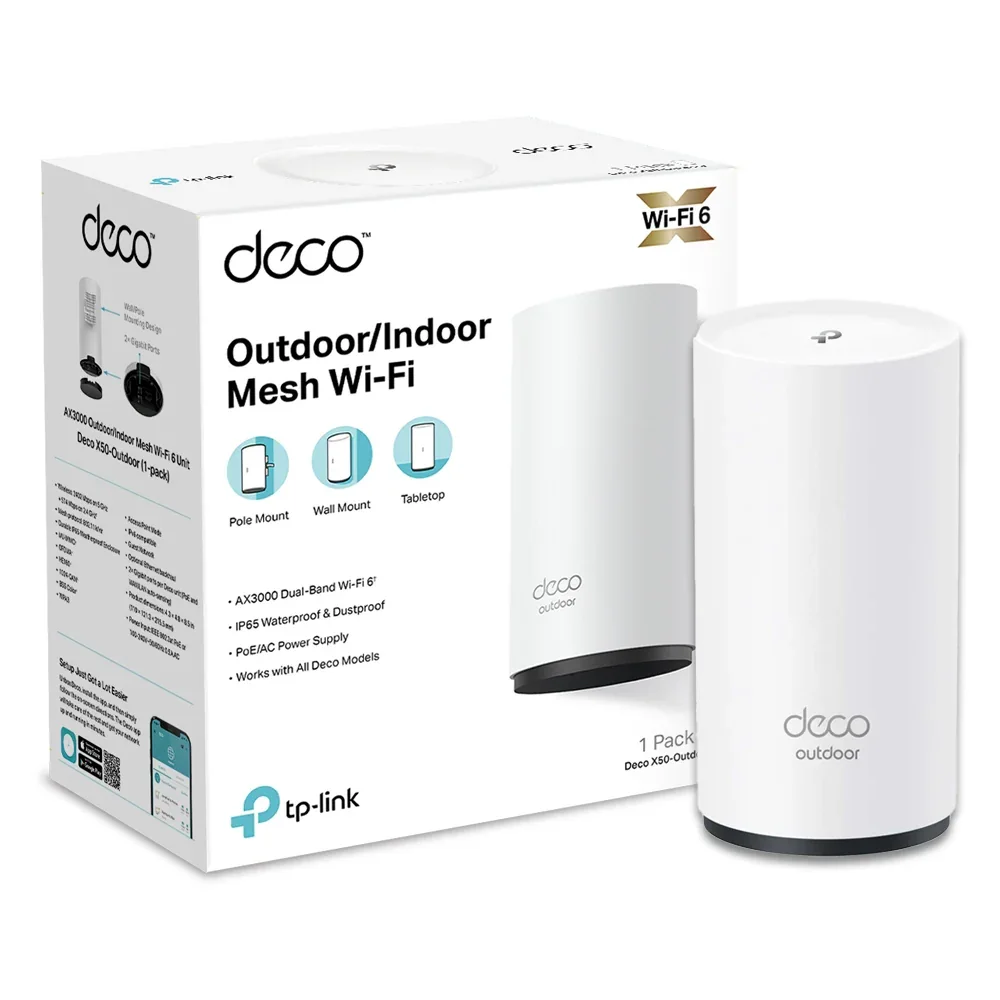 Tp-link Deco X50-OUTDOOR V1 - Sistema Wi-fi - (enrutador) - Malla 1GBE - Wi-fi 6 - Doble Banda