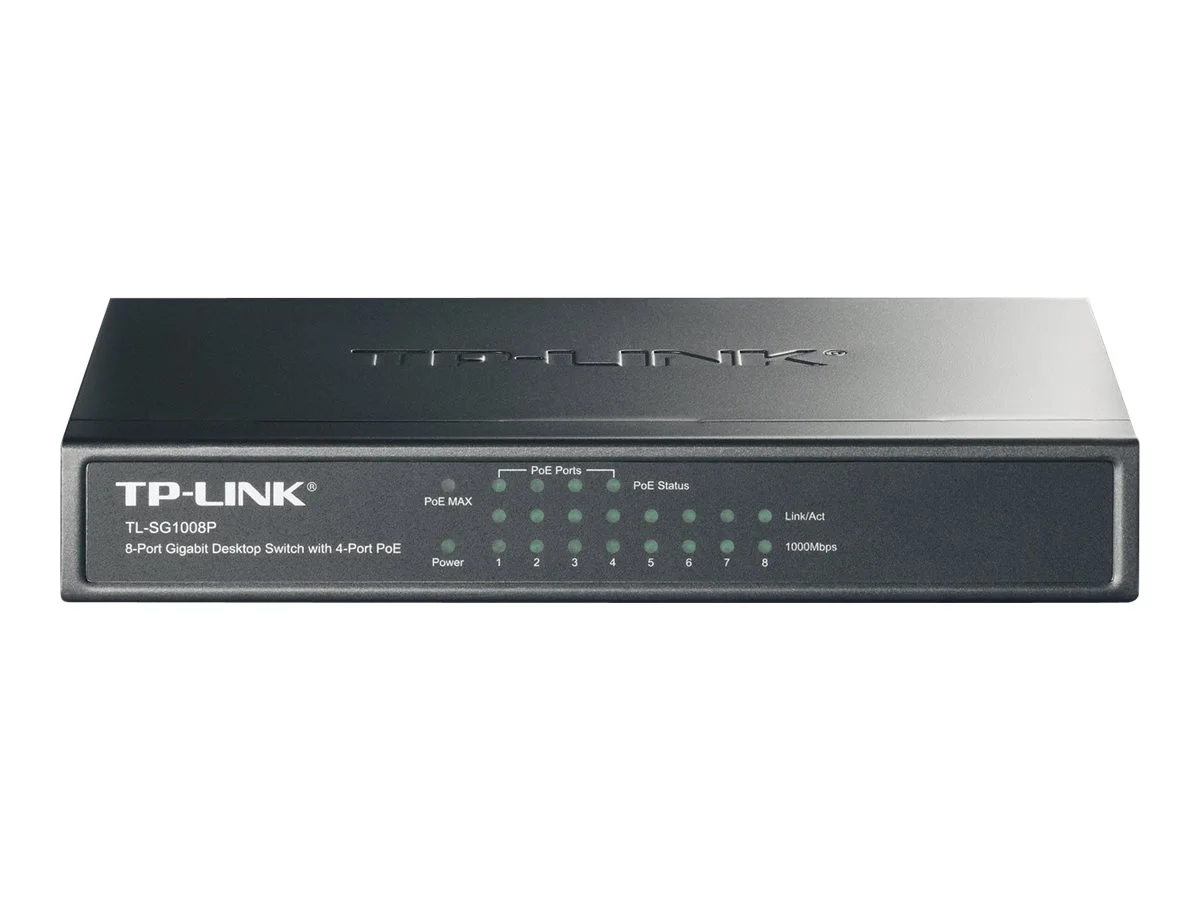 Tp-link TL-SG1008P - Conmutador - sin Gestionar - 4 X 10 · 100 · 1000 POE + 4 X 10 · 100 · 1000 - Sobremesa