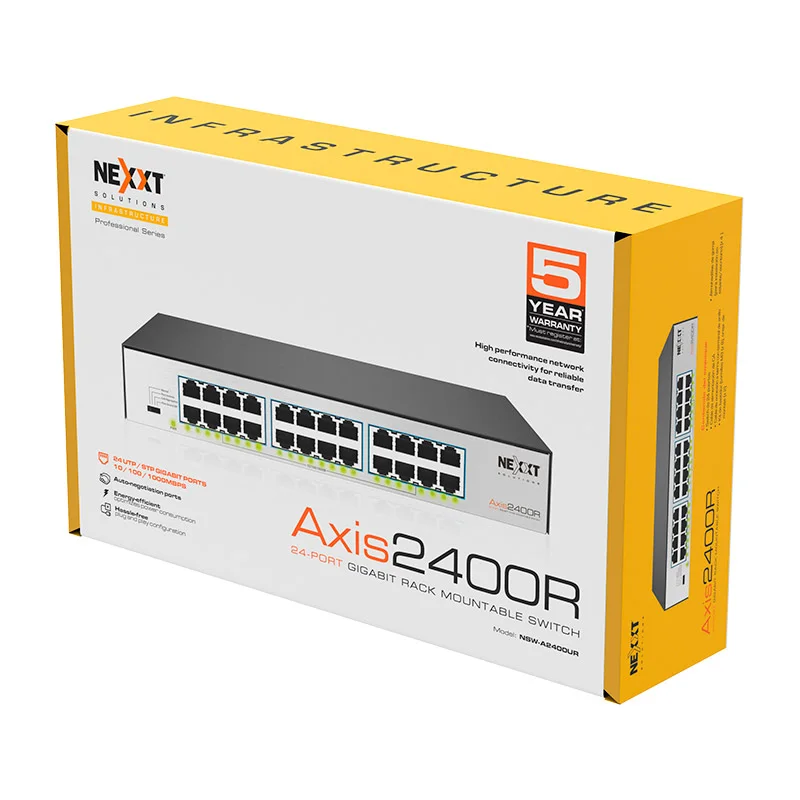 Nexxt Solutions Infrastructure - Switch - Gigabit Ethernet - 24 X 10 · 100 · 1000 - 1 Gigabit Ethernet - Switch Giga 24P Unmg